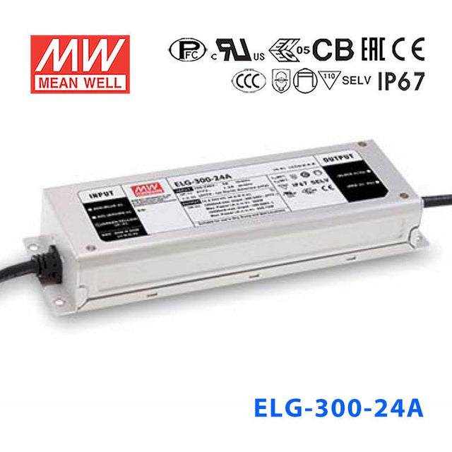 Mean Well ELG Series LED Power Supply 24V (75~300W) - powersupplymall.com