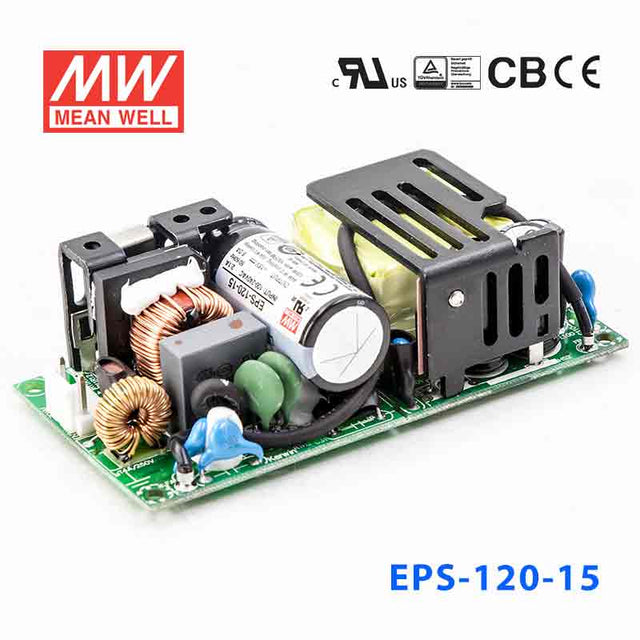 Mean Well EPS - 120 - 15 Power Supply 84W 15V - EPS - 120 - 15 - powersupplymall.com