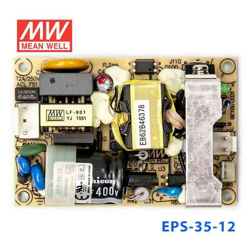 Mean Well EPS - 35 - 12 Power Supply 36W 12V - EPS - 35 - 12 - powersupplymall.com