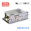 Mean Well EPS - 45 - 3.3 - C Power Supply 26W 3.3V - EPS - 45 - 3.3 - C - powersupplymall.com