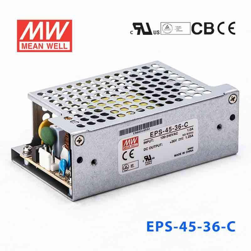 Mean Well EPS - 45 - 36 - C Power Supply 45W 36V - EPS - 45 - 36 - C - powersupplymall.com