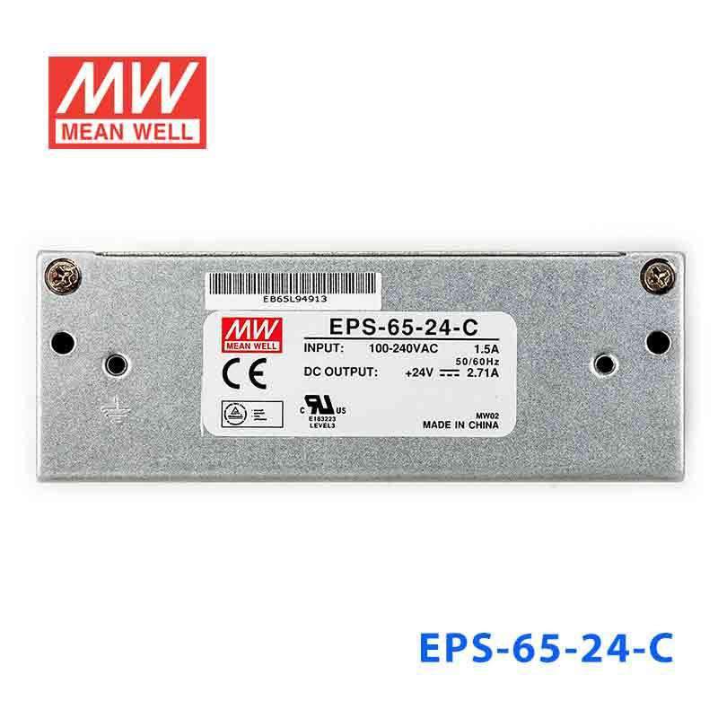 Mean Well EPS - 65 - 24 - C Power Supply 65W 24V - EPS - 65 - 24 - C - powersupplymall.com