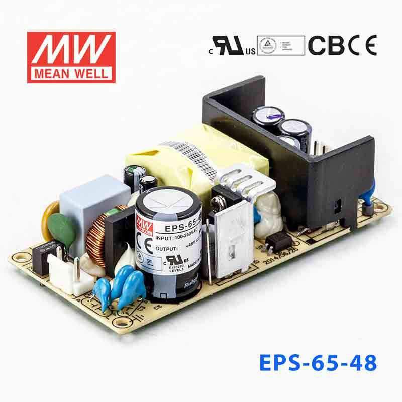 Mean Well EPS - 65 - 48 Power Supply 65W 48V - EPS - 65 - 48 - powersupplymall.com