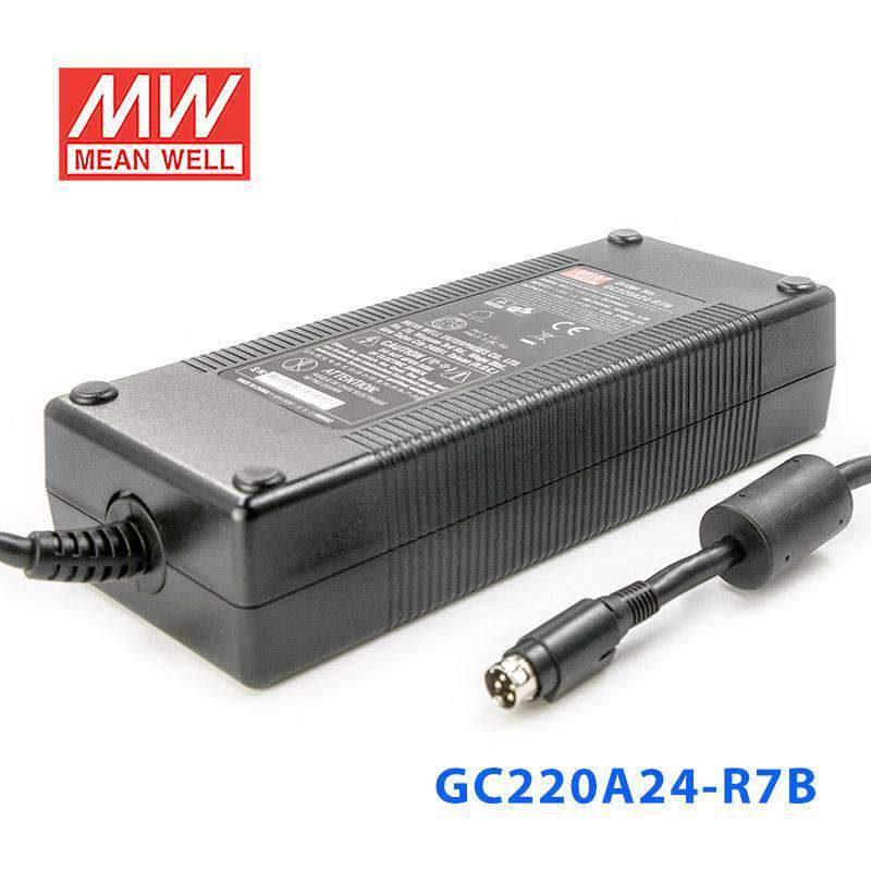 Mean Well GC220A24 - R7B Portable Chargers 217.6W 27.2V 8A - Green Adaptor - GC220A24 - R7B - powersupplymall.com