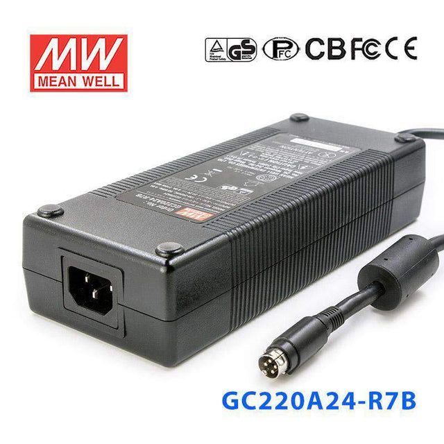 Mean Well GC220A24 - R7B Portable Chargers 217.6W 27.2V 8A - Green Adaptor - GC220A24 - R7B - powersupplymall.com