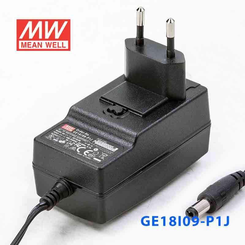 Mean Well GE18I09 - P1J Power Supply 18W 9V - GE18I09 - P1J - powersupplymall.com