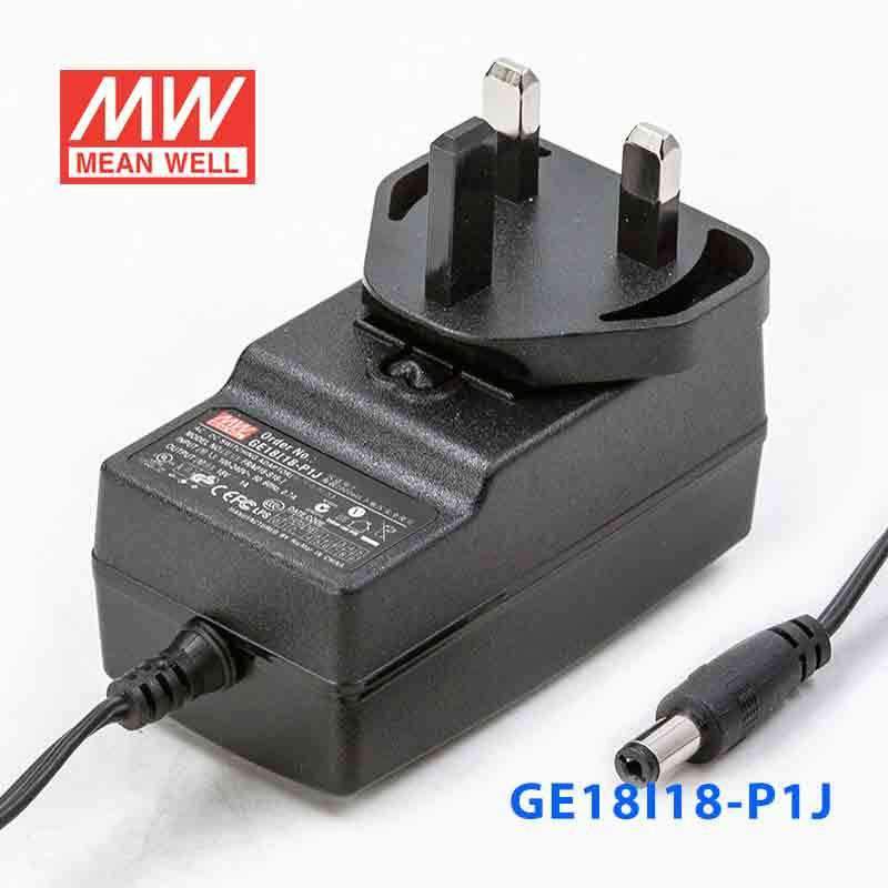 Mean Well GE18I18 - P1J Power Supply 18W 18V - GE18I18 - P1J - powersupplymall.com