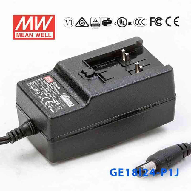 Mean Well GE18I24 - P1J Power Supply 18W 24V - GE18I24 - P1J - powersupplymall.com