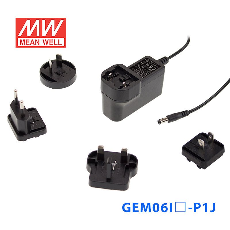 Mean Well GEM06I15 - P1J Power Supply 6W 15V - GEM06I15 - P1J - powersupplymall.com