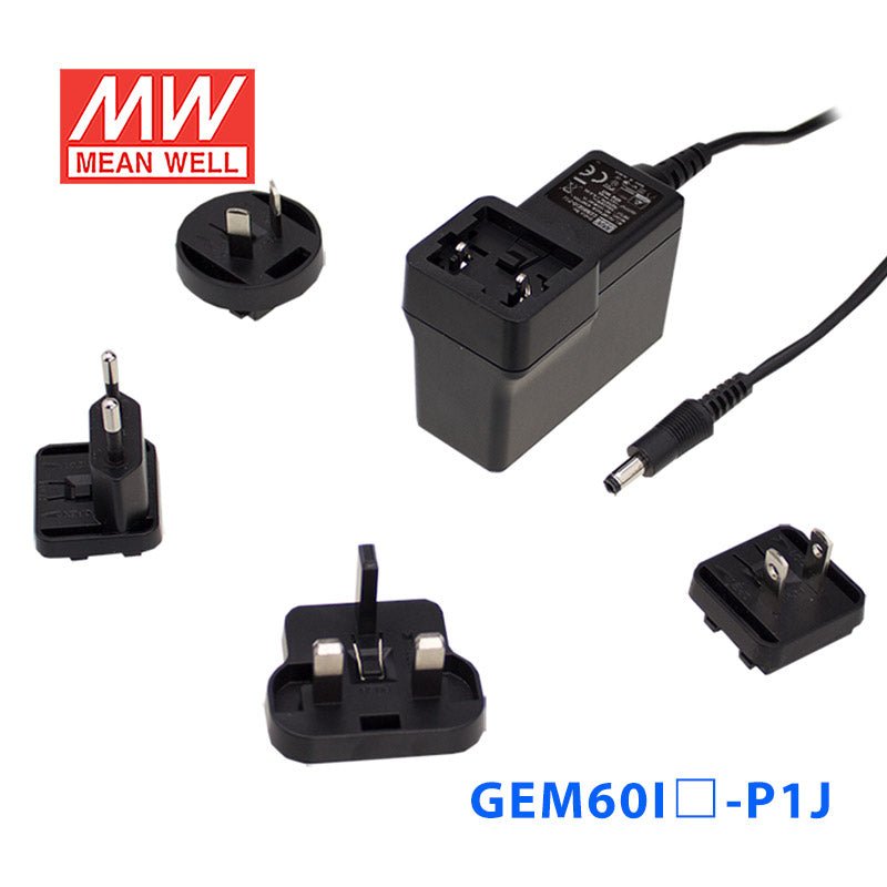 Mean Well GEM60I15 - P1J Power Supply 60W 15V - GEM60I15 - P1J - powersupplymall.com