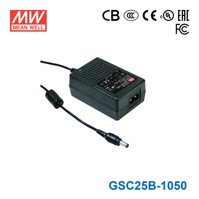 Mean Well GSC25B-1050 Single Output LED Power Supply 1.05A - GSC25B-1050 - powersupplymall.com
