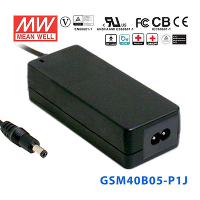 Mean Well GSM40B05-P1J Power Supply 25W 5V 5A