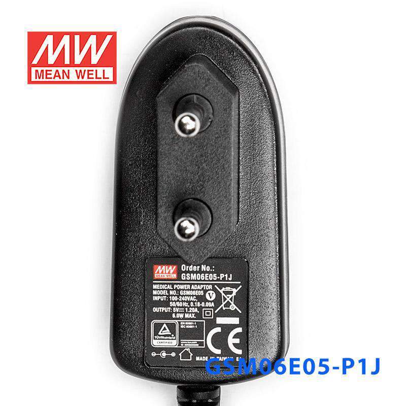 Mean Well GSM06E05 - P1J Power Supply 06W 5V - GSM06E05 - P1J - powersupplymall.com