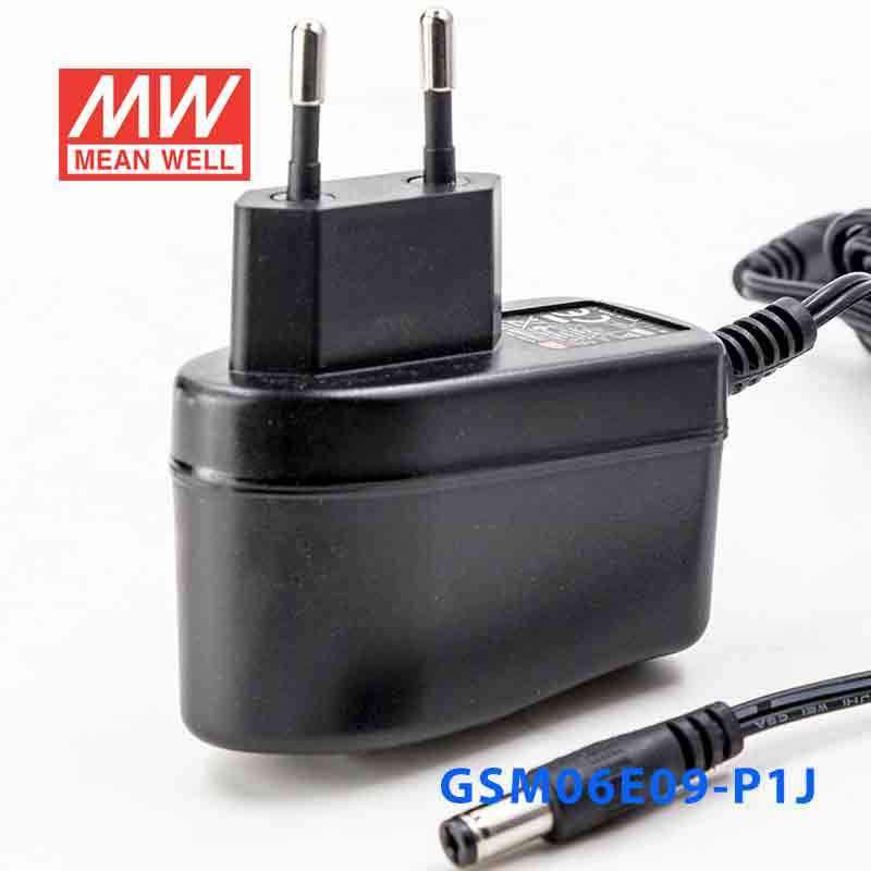 Mean Well GSM06E09 - P1J Power Supply 06W 9V - GSM06E09 - P1J - powersupplymall.com