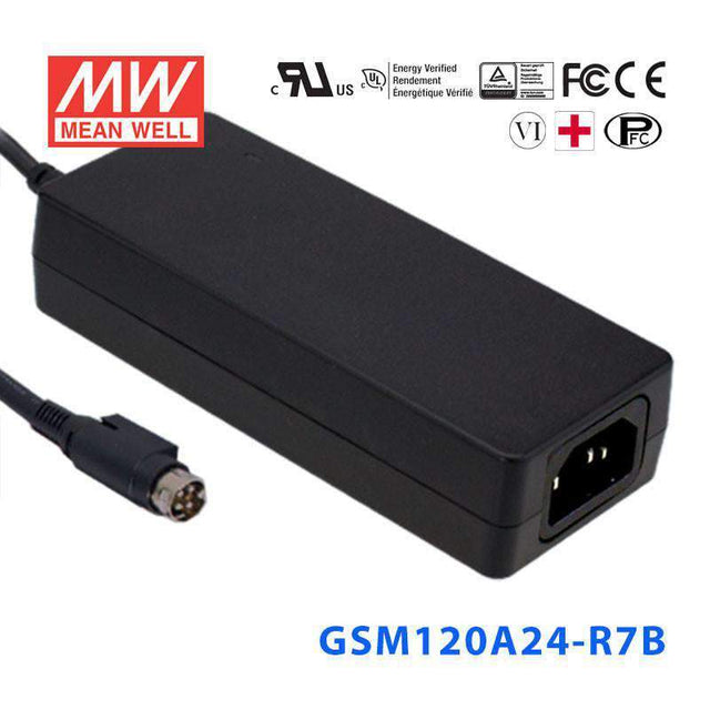 Mean Well GSM120A24 - R7B Power Supply 120W 24V - GSM120A24 - R7B - powersupplymall.com