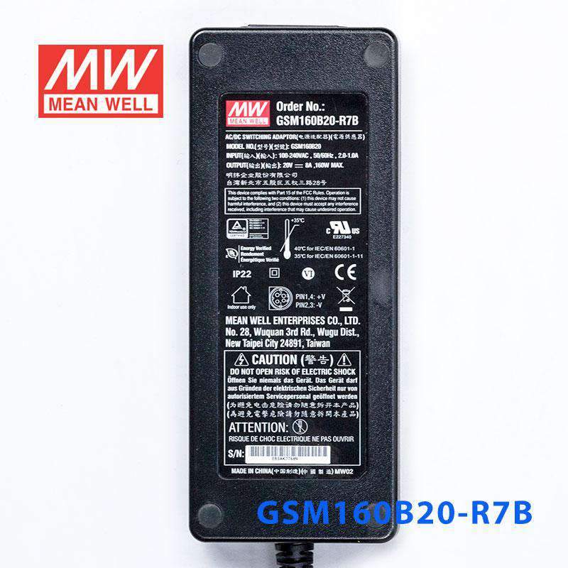 Mean Well GSM160B20 - R7B Power Supply 160W 20V - GSM160B20 - R7B - powersupplymall.com