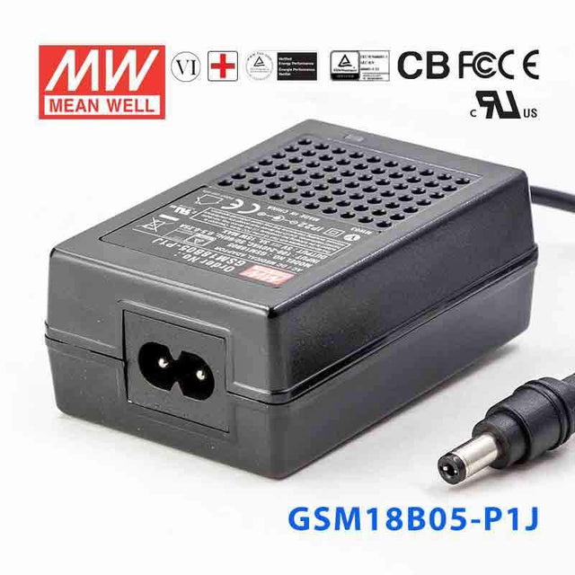 Mean Well GSM18B05 - P1J Power Supply 15W 5V - GSM18B05 - P1J - powersupplymall.com