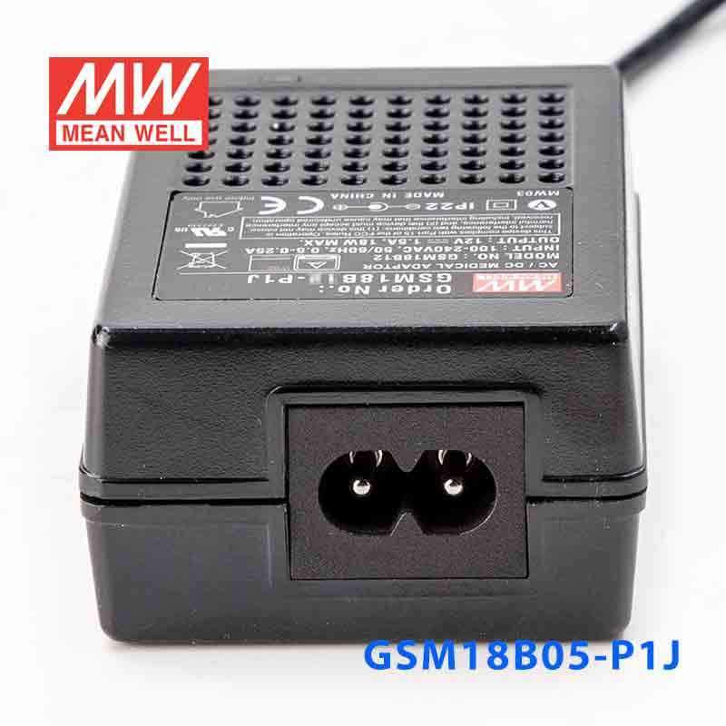 Mean Well GSM18B05 - P1J Power Supply 15W 5V - GSM18B05 - P1J - powersupplymall.com