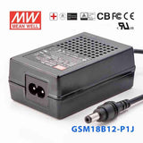 Mean Well GSM18B12 - P1J Power Supply 18W 12V - GSM18B12 - P1J - powersupplymall.com