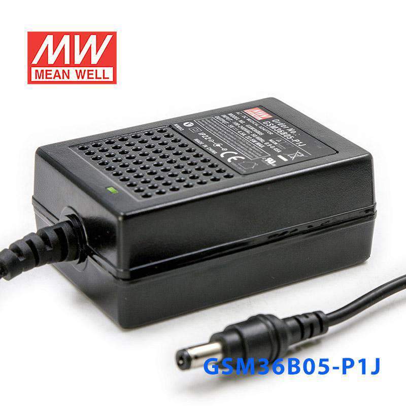 Mean Well GSM36B05 - P1J Power Supply 22.5W 5V - GSM36B05 - P1J - powersupplymall.com