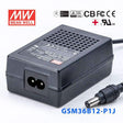 Mean Well GSM36B12 - P1J Power Supply 36W 12V - GSM36B12 - P1J - powersupplymall.com