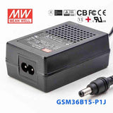 Mean Well GSM36B15 - P1J Power Supply 36W 15V - GSM36B15 - P1J - powersupplymall.com