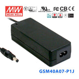 Mean Well GSM40A07 - P1J Power Supply 40W 7.5V - GSM40A07 - P1J - powersupplymall.com