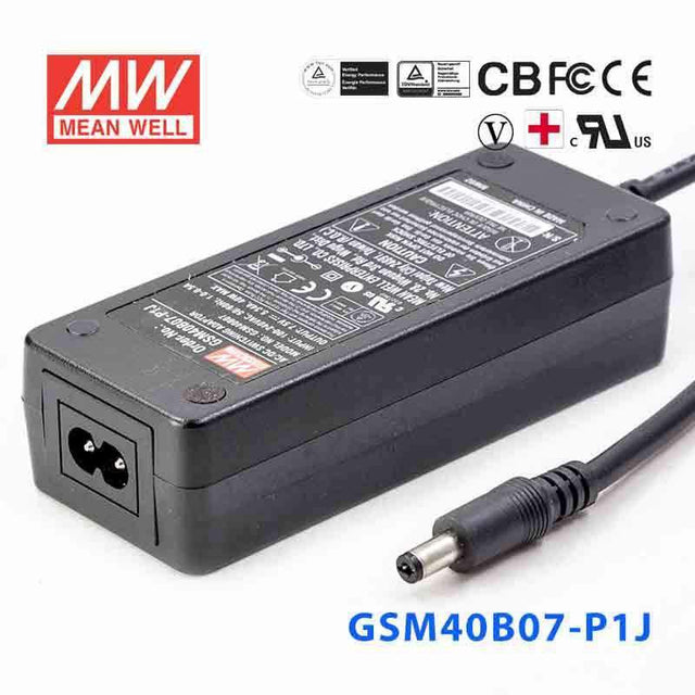 Mean Well GSM40B07 - P1J Power Supply 40W 7.5V - GSM40B07 - P1J - powersupplymall.com