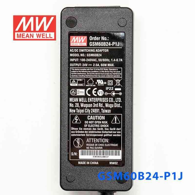 Mean Well GSM60B24 - P1J Power Supply 60W 24V - GSM60B24 - P1J - powersupplymall.com