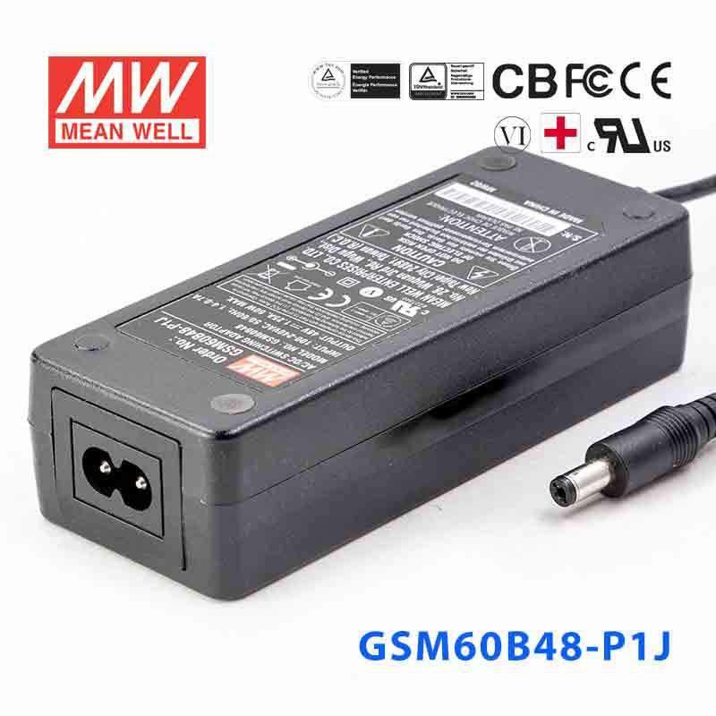 Mean Well GSM60B48 - P1J Power Supply 60W 48V - GSM60B48 - P1J - powersupplymall.com