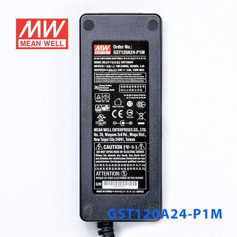 Mean Well GST120A24 - P1M AC - DC Single Output Desktop - GST120A24 - P1M - powersupplymall.com