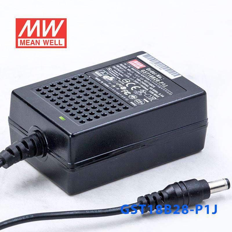 Mean Well GST18B28-P1JPower Supply 18W 28V 640mA - GST18B28-P1J - powersupplymall.com