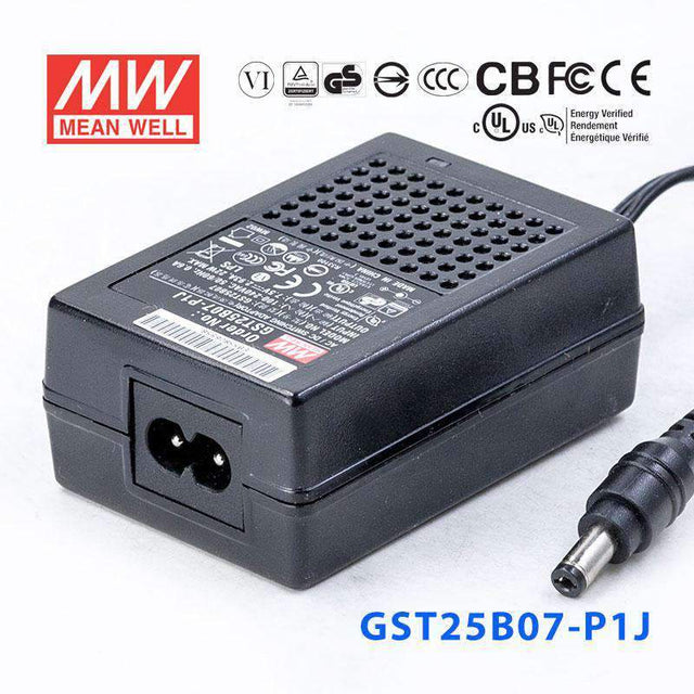 Mean Well GST25B07 - P1J Power Supply 22W 7.5V - GST25B07 - P1J - powersupplymall.com