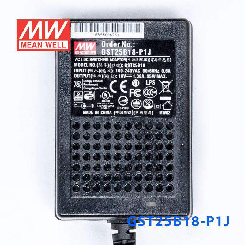 Mean Well GST25B18 - P1J Power Supply 25W 18V - GST25B18 - P1J - powersupplymall.com