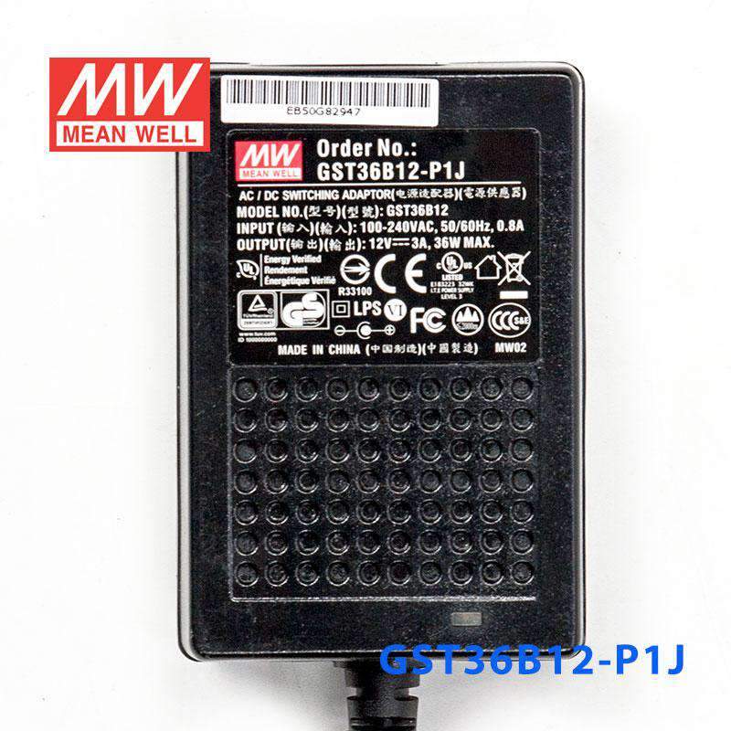 Mean Well GST36B12 - P1J Power Supply 36W 12V - GST36B12 - P1J - powersupplymall.com