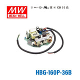 Mean Well HBG-160P-36B Power Supply 160W 36V PCB Type - Dimmable 4.4A - HBG-160P-36B - powersupplymall.com