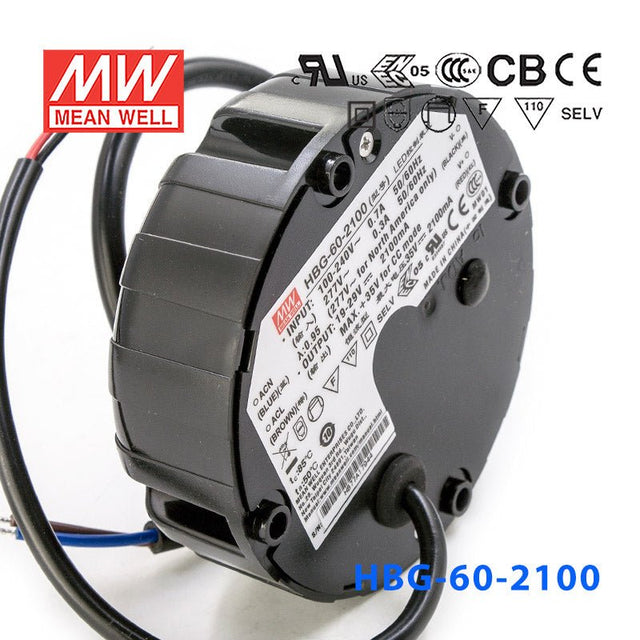 Mean Well HBG - 60 - 1050 Power Supply 60W 2100mA - HBG - 60 - 2100 - powersupplymall.com