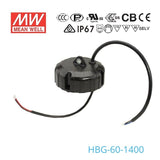 Mean Well HBG - 60 - 1400 Power Supply 60W 1400mA - HBG - 60 - 1400 - powersupplymall.com