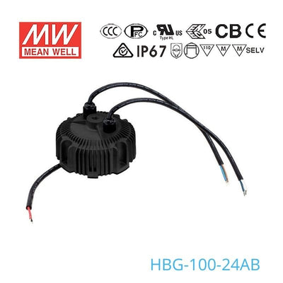 Mean Well HBG-100-24AB Power Supply 100W 24V - Adjustable and Dimmable