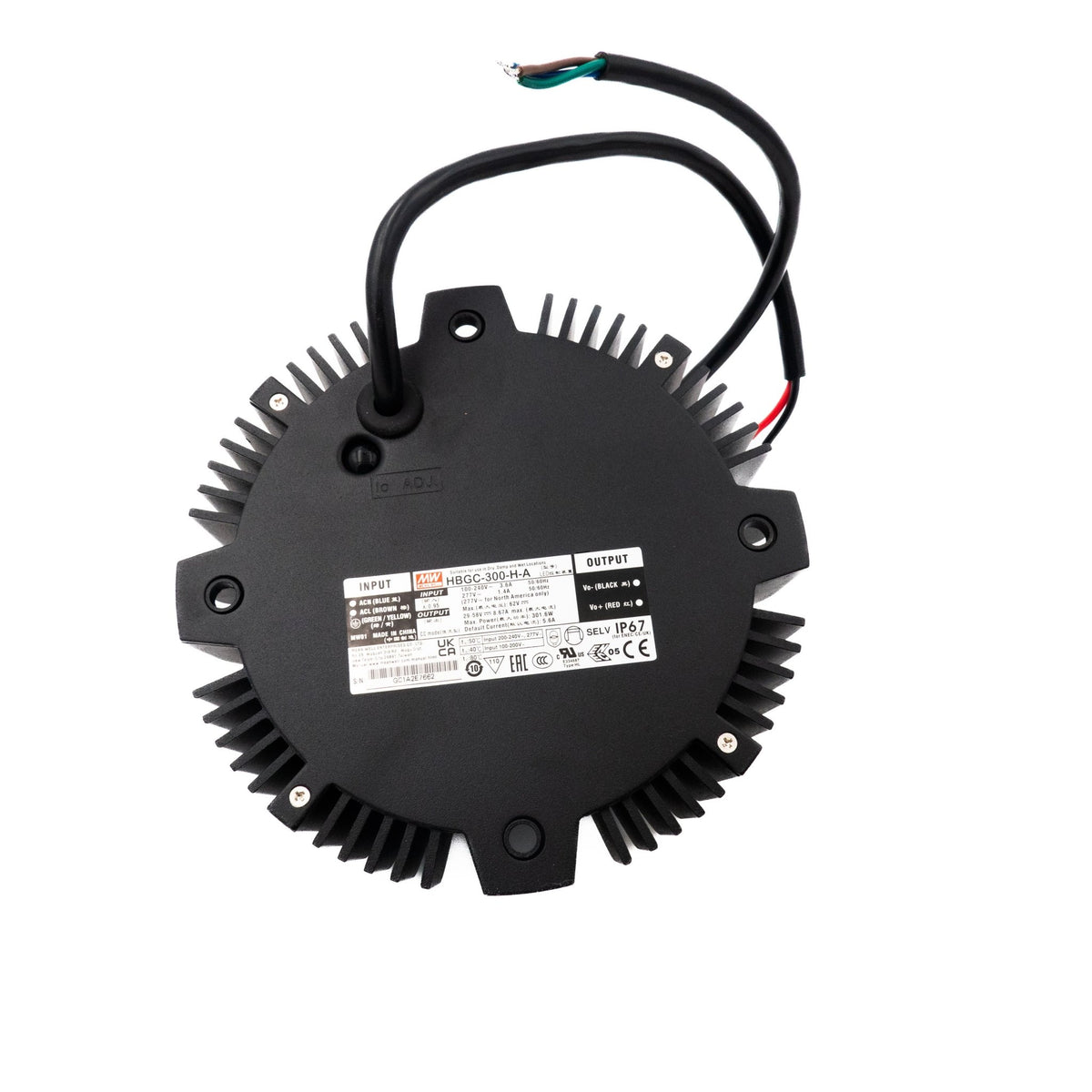 Mean Well HBGC-300-H-A Power Supply 300W 5600mA - Adjustable - HBGC-300-H-A - powersupplymall.com