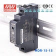 Mean Well HDR - 15 - 15 Ultra Slim Step Shape Power Supply 15W 15V - DIN Rail - HDR - 15 - 15 - powersupplymall.com