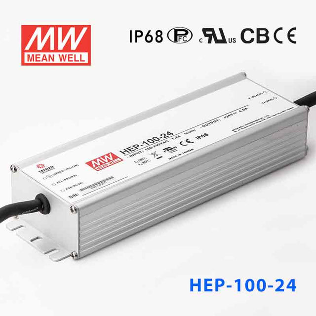 Mean Well HEP - 100 - 24A Power Supply 96W 24V - HEP - 100 - 24A - powersupplymall.com