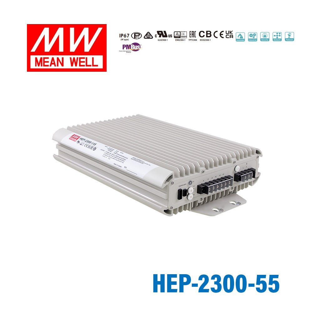 Mean Well HEP - 2300 - 55 Power Supply 2300W 55V - HEP - 2300 - 55 - powersupplymall.com
