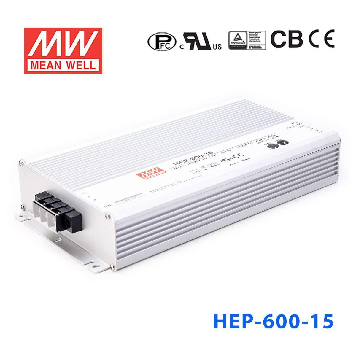 Mean Well HEP Series Power Supply 15V(100~600W) -  - powersupplymall.com