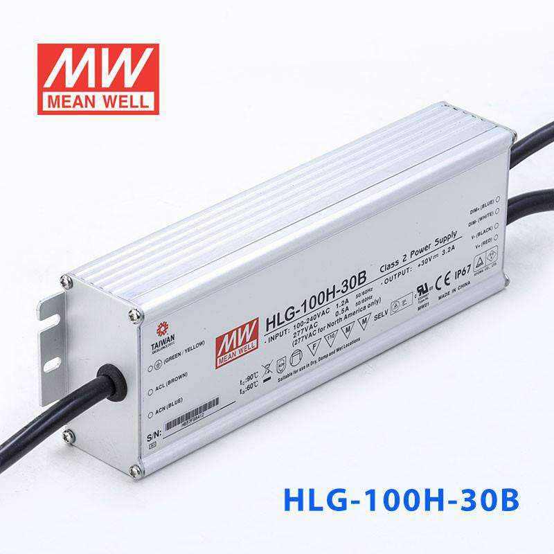 Mean Well HLG - 100H - 30B Power Supply 100W 30V - Dimmable - HLG - 100H - 30B - powersupplymall.com