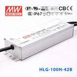Mean Well HLG - 100H - 42B Power Supply 100W 42V - Dimmable - HLG - 100H - 42B - powersupplymall.com