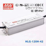 Mean Well HLG - 120H - 42 Power Supply 120W 42V - HLG - 120H - 42 - powersupplymall.com