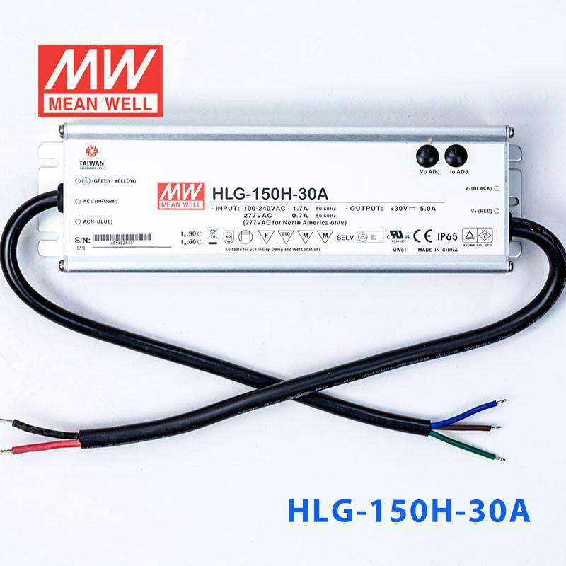 Mean Well HLG - 150H - 30A Power Supply 150W 30V - Adjustable - HLG-150H-30A - powersupplymall.com