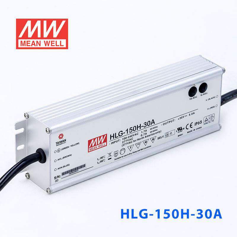 Mean Well HLG - 150H - 30A Power Supply 150W 30V - Adjustable - HLG-150H-30A - powersupplymall.com