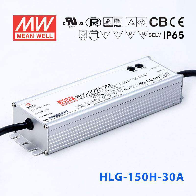 Mean Well HLG - 150H - 30A Power Supply 150W 30V - Adjustable - HLG - 150H - 30A - powersupplymall.com